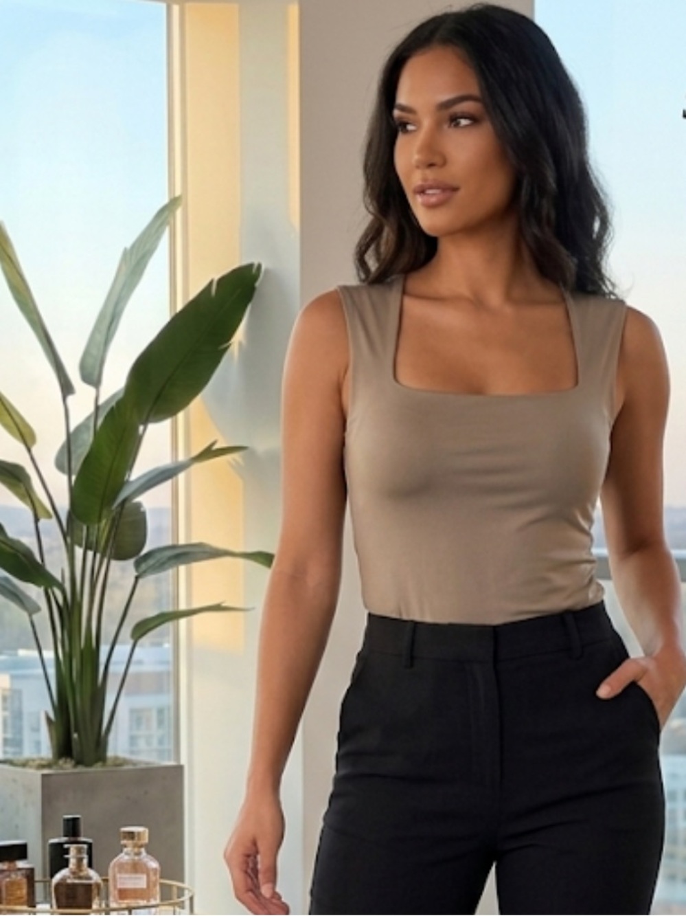 3/$15 MUST BUNDLE - H&M Taupe Essential Women's Tank Top | Size Medium